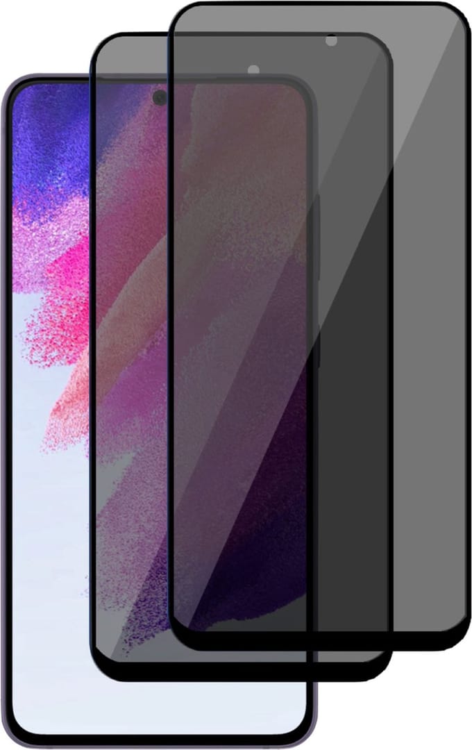 Privacy Screenprotector geschikt voor Samsung S21 FE - Privé Screen Protector Gehard Glas - 2 Stuks