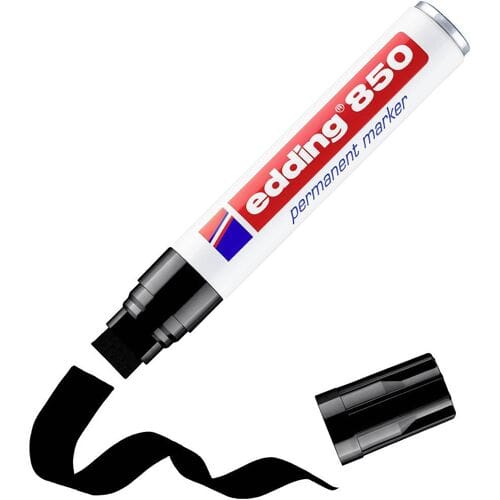 Edding Permanentmarker 4-850-1-4001 Permanent marker Zwart Watervast: Ja