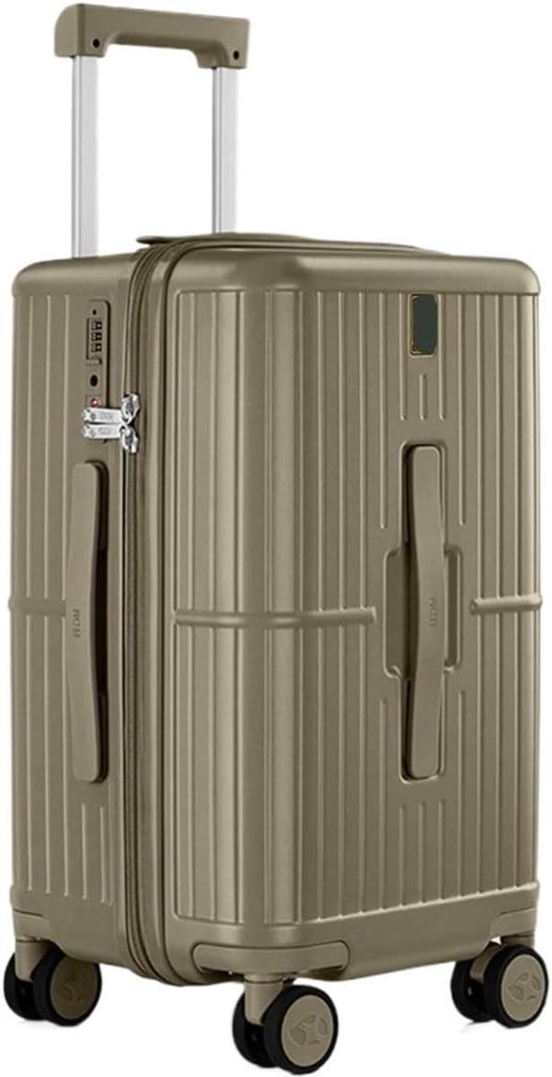 Grote Koffer - Reisbagage Trolley - Studeren Buitenland - Meerdere Compartimenten - 26 inch - Bruin