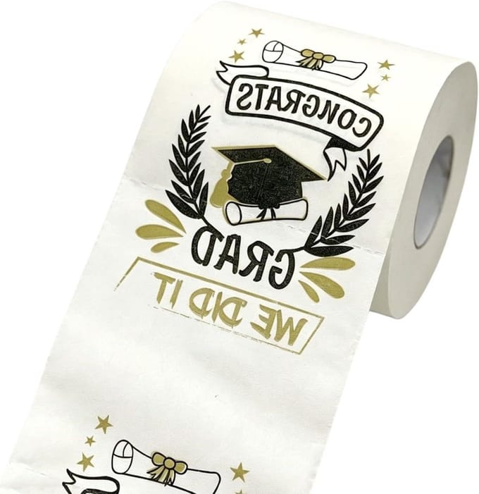 Toiletpapier met Print - Grappig WC Papier - Feestdecoratie - Heldere Kleurenprint - 3-laags - Wit