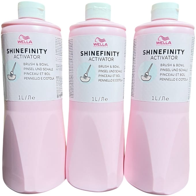 3 x 1000 ml Wella Shinefinity activator Brush & Bowl