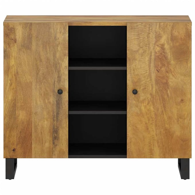 vidaXL - Dressoir - met - 2 - deuren - 90x33x75 - cm - massief - mangohout