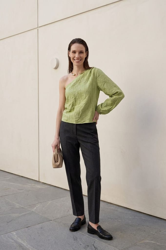 Schoudervrije Cut Out Blouse