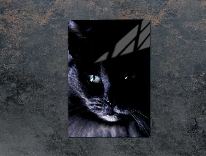 TMK ArtDeko - Snijplank van Gehard Glas - 35x52 cm - Kat Motief