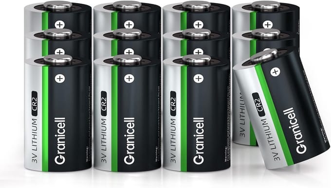 CR2 lithiumbatterijen 12 stuks 900 mAh 3 V hoog vermogen lange levensduur