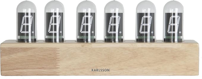 Karlsson Tafelklok Cathode - Eikenhout voet - 28x7,5x11cm - Scandinavisch