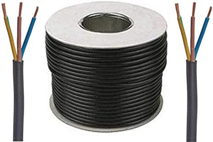 Flexibele kabel 3-aderig 1,5 mm zwart - op maat gesneden 3 meter