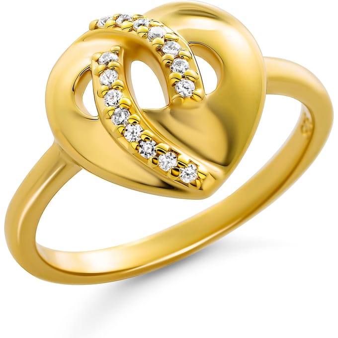Orphelia 'Amore' Dames 925 Sterling Zilveren Ring - Goud ZR-7577/G
