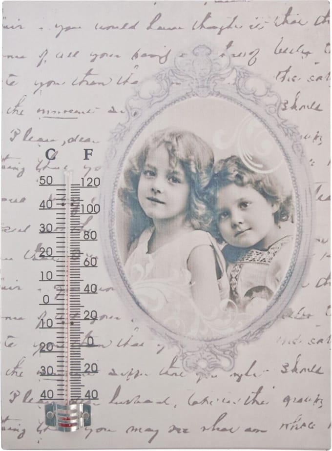 Clayre & Eef Thermometer nostalgie