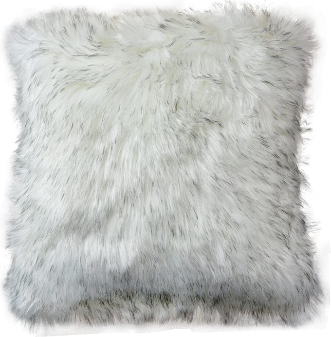 Clayre & Eef Kussenhoes 45x45 cm Wit Grijs Synthetisch