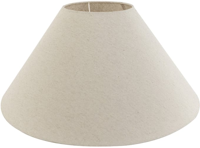 QAZQA rond extra schuin velours - Landelijke Lampenkap - Ø 550 mm - Beige -