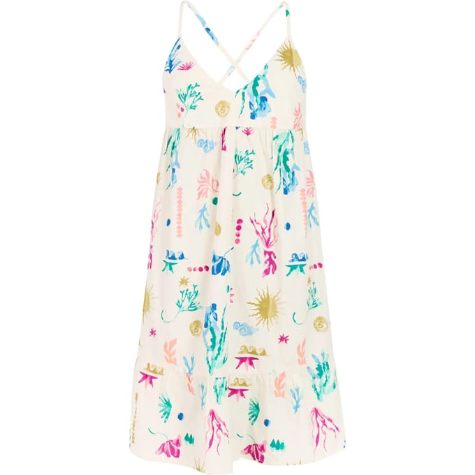 Protest PRTDemand - Mini-jurk Dames - Normale pasvorm - Knielengte - Spaghetti bandjes - Wit