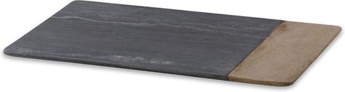 Nkuku - Marmeren serveerplank - Mangohout & marmer - Grijs - Large
