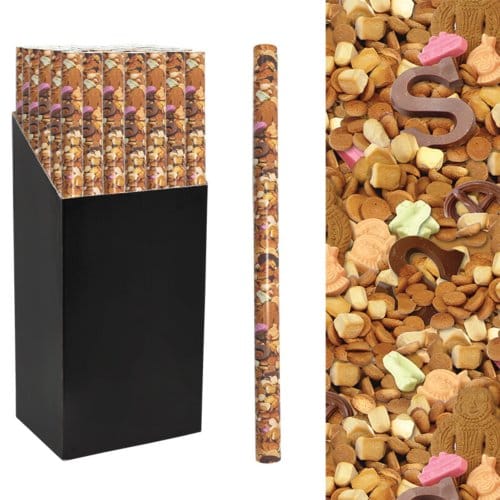 Cadeaupapier sinterklaas, formaat: 200 x 70 cm, pepernoten