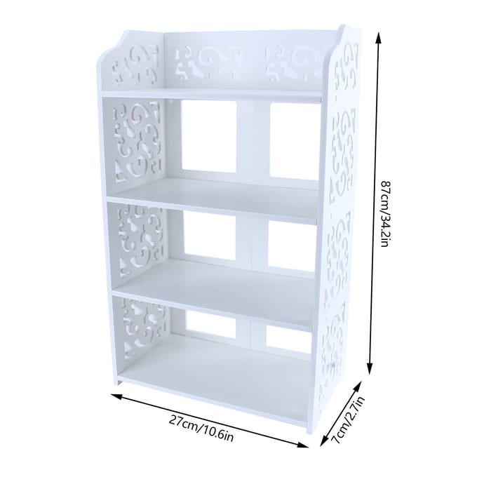 4 Lagen Wit Open Werk Schoenenrek Stand Opberg Organizer Plank wit