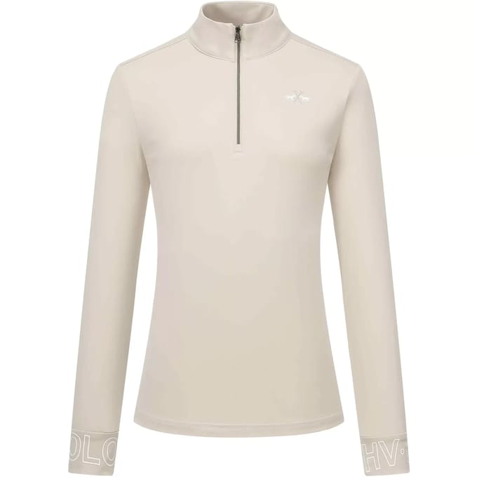 Technisch paardrijpoloshirt met lange mouwen voor dames HV Polo Tess