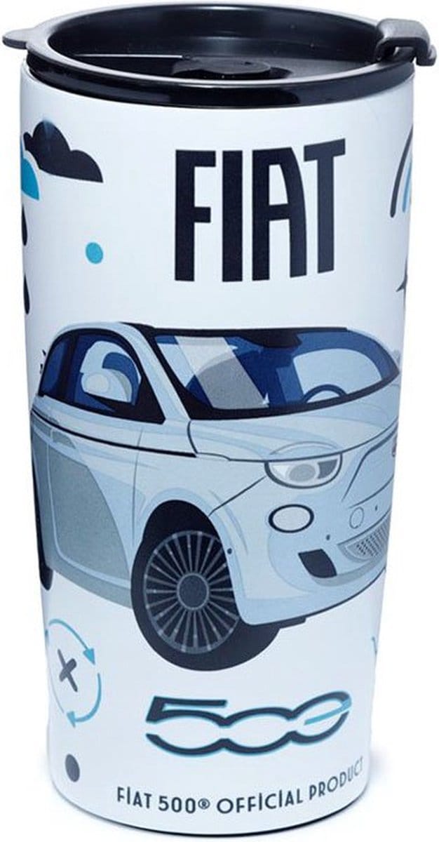 Fiat 500 RVS Thermosbeker 500ml