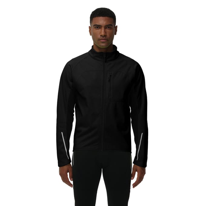 Heren Winter Fietsjack Winddicht Waterdicht Softshell met Reflecterende Details Warme Fleece M groen