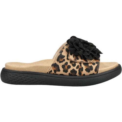 Rieker dames muiltjes zwart/leopard