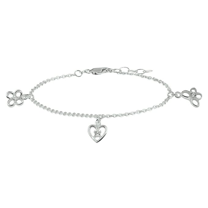 Zilver Gerhodineerd Armband Bedel Assortiment 13 + 2 cm 1329564