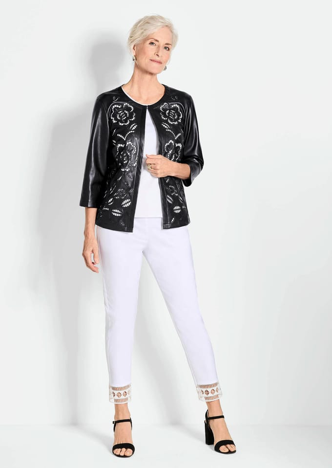 Jack in leerlook - zwart - Gr. 38 van Goldner Fashion