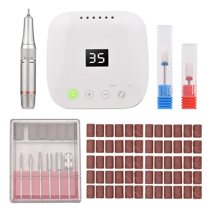 Kit de perceuse à ongles électrique, Kit de vernis à ongles, 35000 tr/min, stylo, lime à ongles, manucure EU Plug multicolore