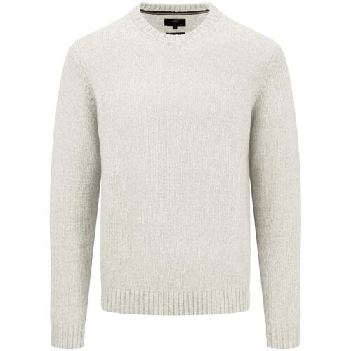 Fynch-Hatton Trui O-Neck Fine Texture Knit Off White / male