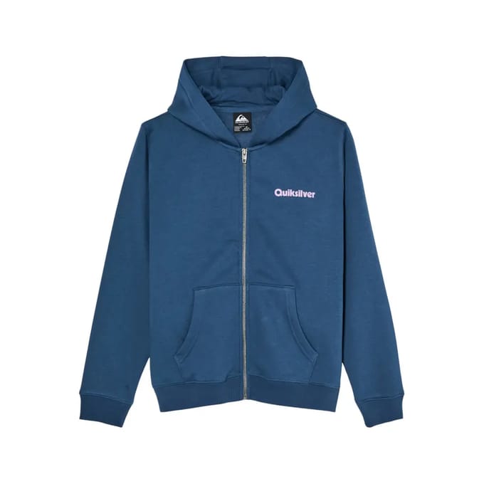 Quiksilver Graphic Sweatshirt Met Rits Blauw 14 Years Jongen