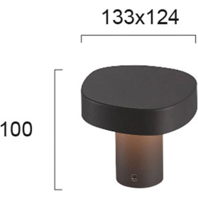 Viokef LED sokkellamp Onda, IP54, hoogte 10 cm