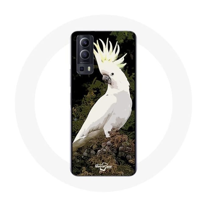 Coque Vivo Y72 Cacatoes Perroquets Blanc sur l'arbre