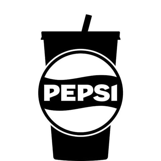 Pepsi Co. Large Cup Men's T-Shirt - White - 4XL