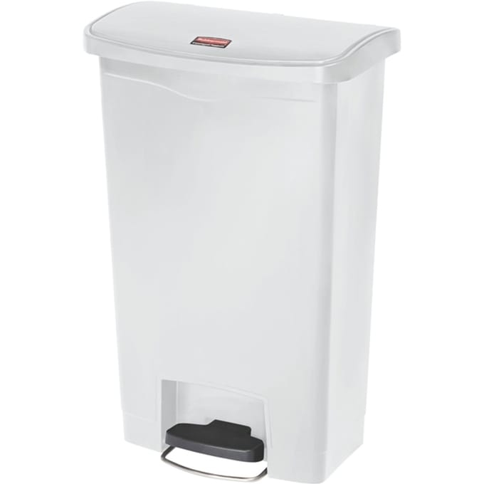 Pedaalemmer Slim Jim®, kunststof, volume 50 liter, wit
