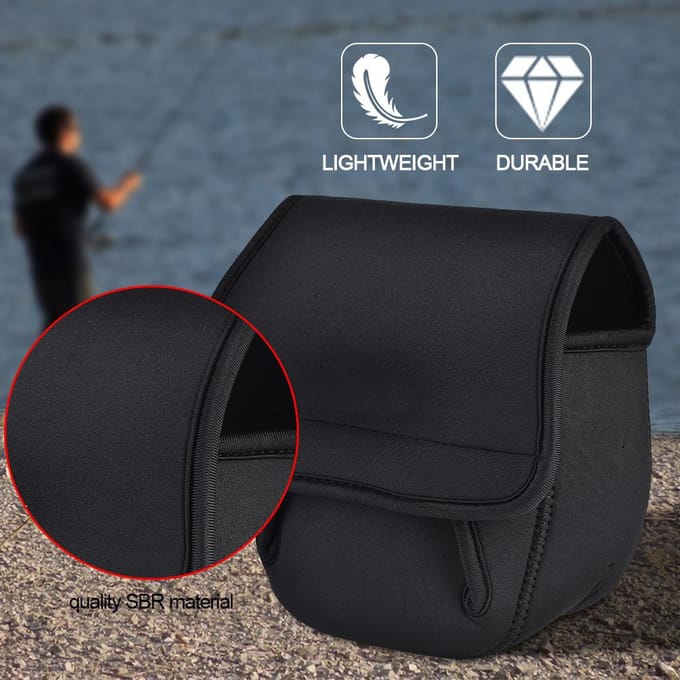 Housse de protection pour moulinet à tambour LEO, durable, accessoire de pêche(S) Small black