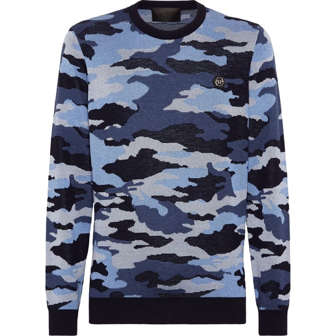 Pullover Ronde Hals Camouflage