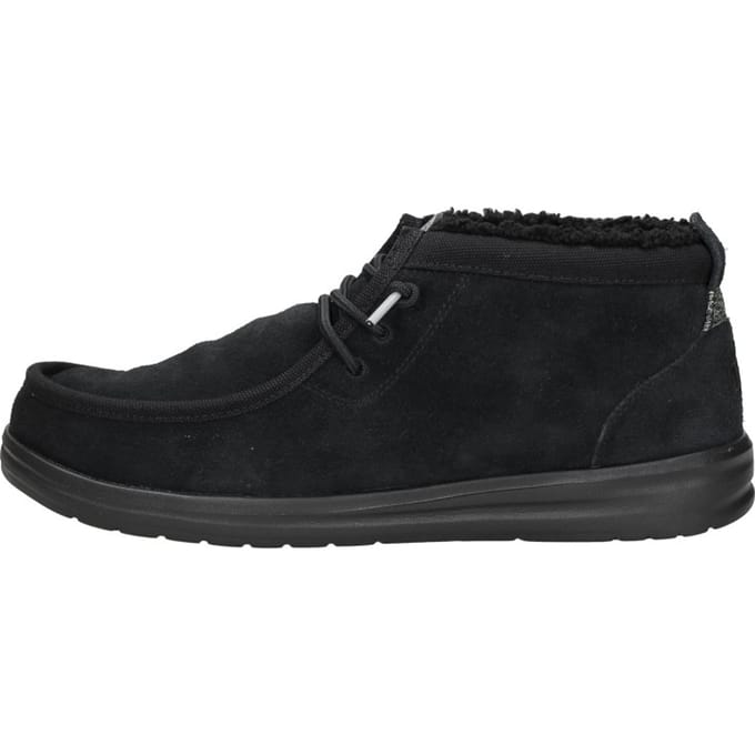 HEYDUDE - Wally Mid GripR Warmth Heren Instappers Black/Black - Maat 48