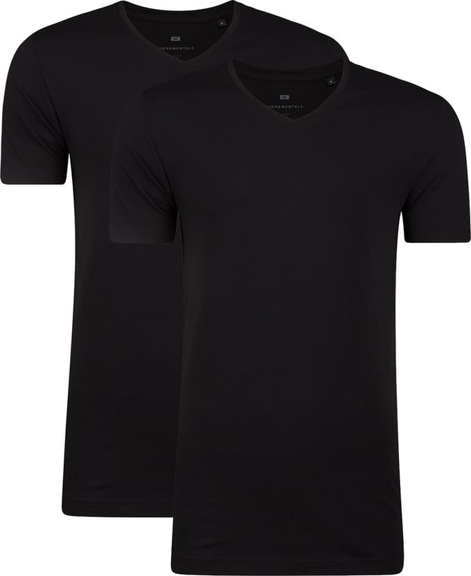 WE Fashion Heren tall fit T-shirt, 2-pack