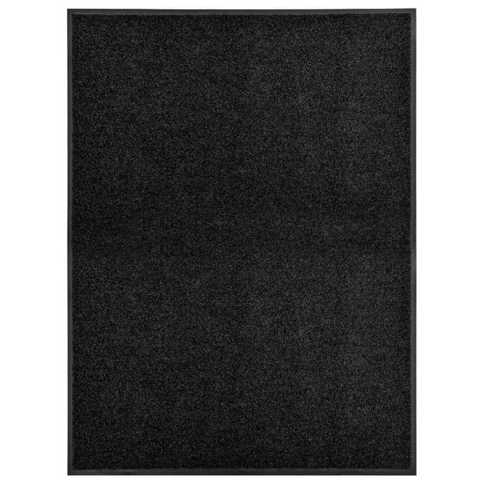 vidaXL - Deurmat - wasbaar - 90x120 - cm - zwart