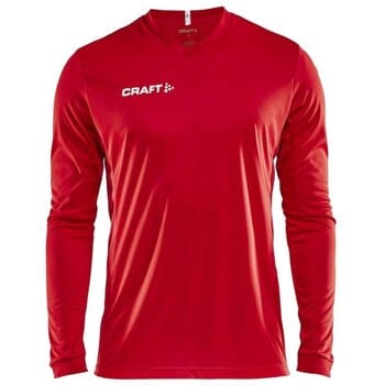 Craft Squad Jersey Solid LS Shirt Heren Sportshirt - Maat M  - Mannen - rood/wit