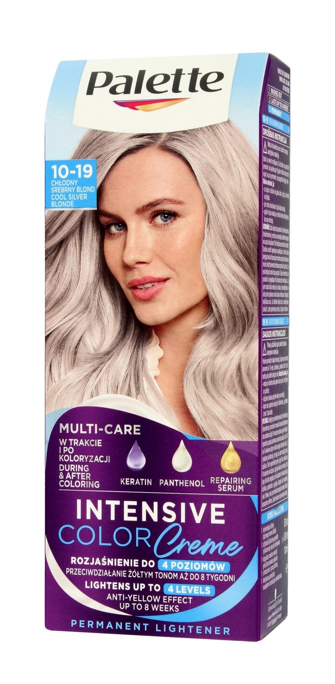 Palette Intensive Kleur Crème Multi Care Kleurende Crème Nr 10-19 Koel Zilverblond 1 Pak.