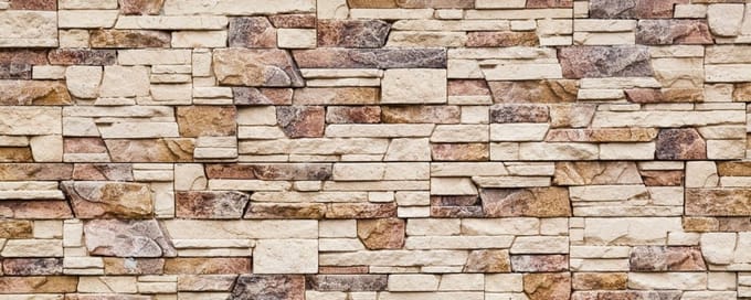 Fotobehang - Stone Wall 375x150cm - Vliesbehang