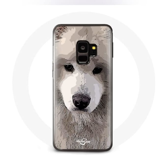 Case voor Samsung Galaxy S9 Samojeed grijs hondenras grijs