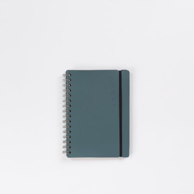 Vacavaliente - Studio Notitieboek A5 - Gerecycled Leer - Grijs