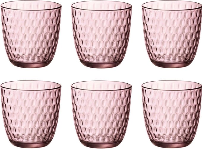 Bormioli Rocco Slot waterglas - 29 cl - Roze - Set-6