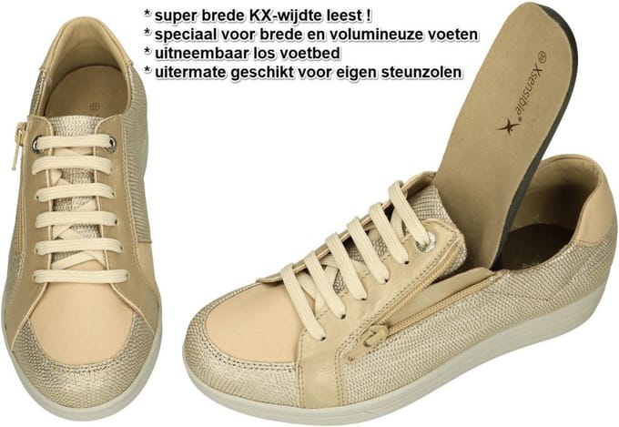 Xsensible -Dames - goud - sneakers - maat 36