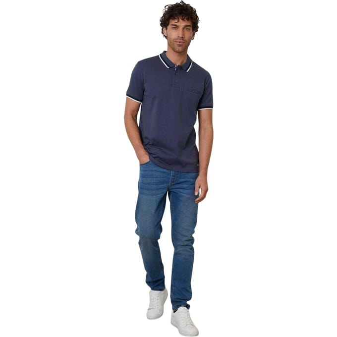 Threadbare Interlock Jet-poloshirt met zakken voor dames (Blauw)