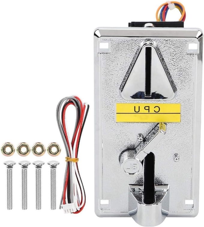CPU Munt Acceptor voor Arcade Game Machine - Program Control - Coin Selector met Flip Cover - Elektroplating Panel