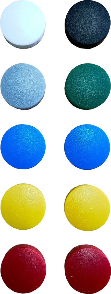DULA Gekleurde magneten - Whiteboard magneten - 20 mm - Assorti - 10 stuks