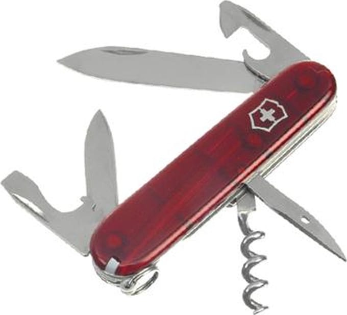Victorinox Spartan Zakmes - 12 Functies - Transparant Rood