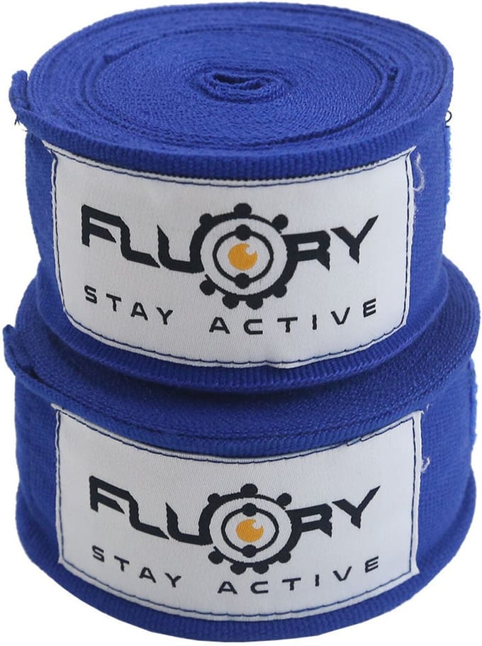 Fluory Boksbandages Hand Wraps Blauw 500 cm