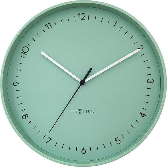 NeXtime Berlin L – Wandklok – 40 cm – Metaal – Mintgroen – Stil